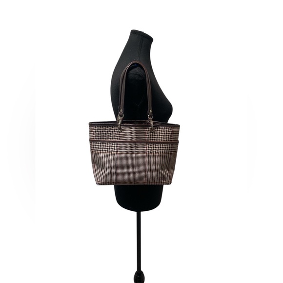 Lauren Ralph Lauren Handbags - Lauren Ralph Lauren Brown Houndstooth Tote GUC
